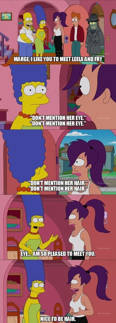 The Simpsons x Futurama - meme