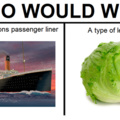 Iceberg Lettuce and Titanic