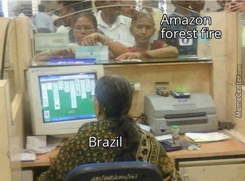 Fire and Brazil be chilling - meme