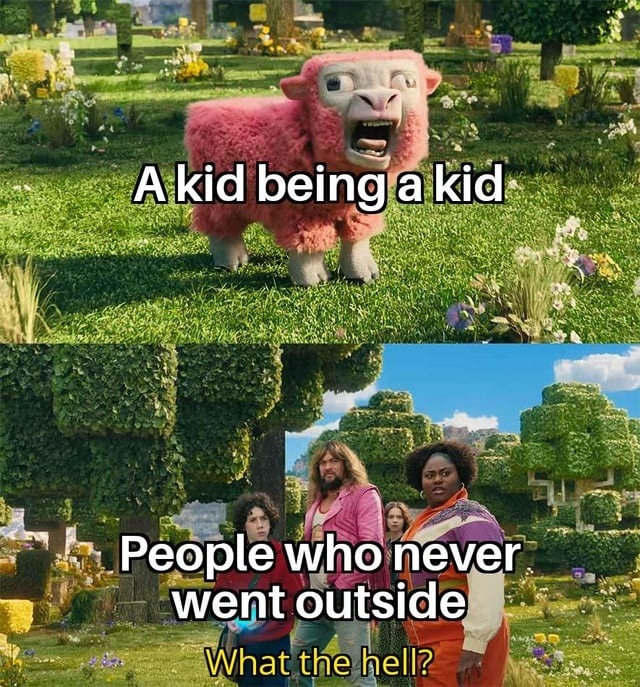 kid does kid things, indoor adults act like it's a crime scene - meme