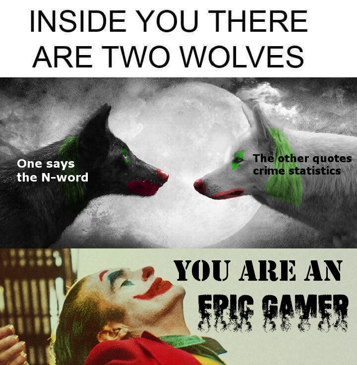 dongs in a wolf - meme