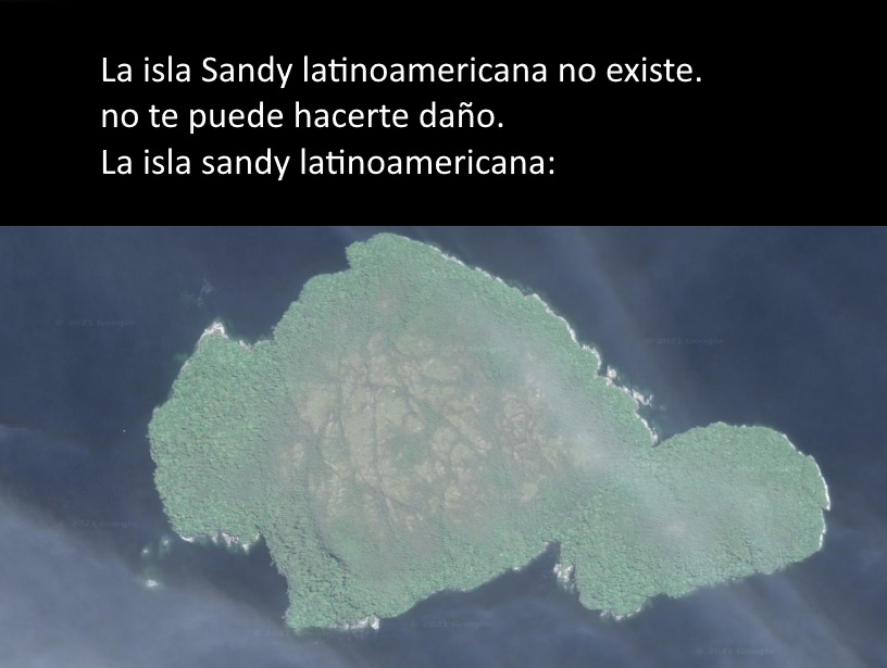 Contexto:supuesta isla que existe en el norte de chiloe, en que se dice que hubo contacto con extraterrestes, y mi isla fantasma favorita. - meme
