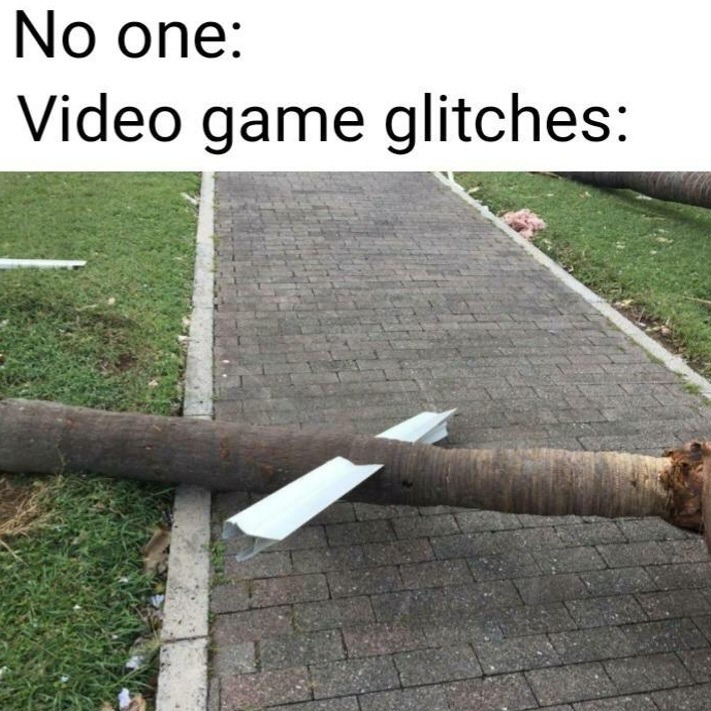 Video game glitches - meme
