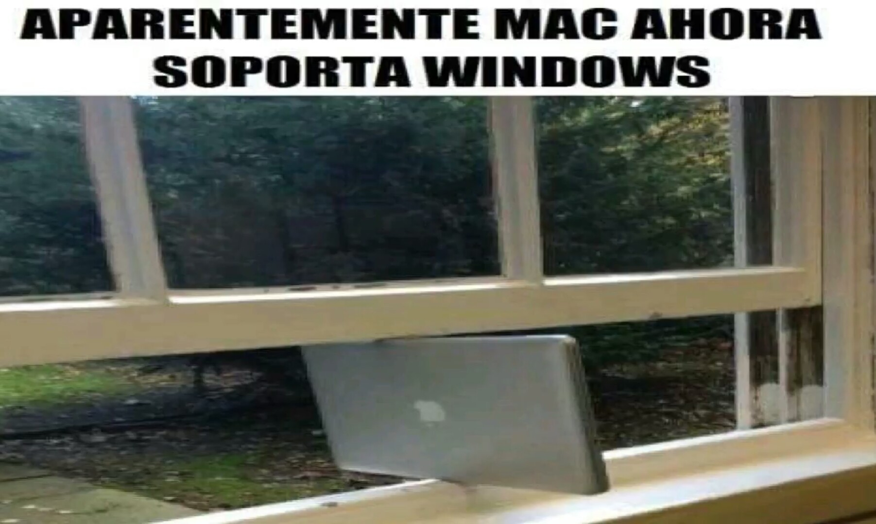 Mac soporta Windows - meme