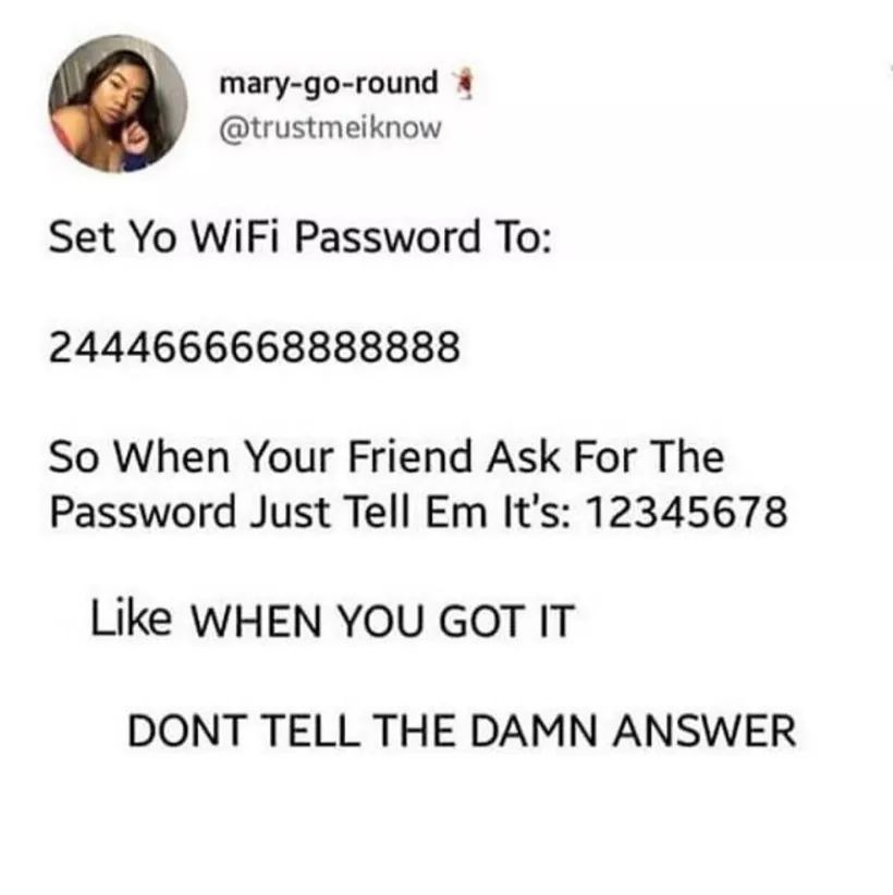 New password required - meme