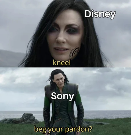 Sony won't kneel - meme
