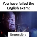 When you fail the English exam