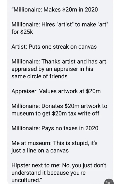 art for avoiding taxes