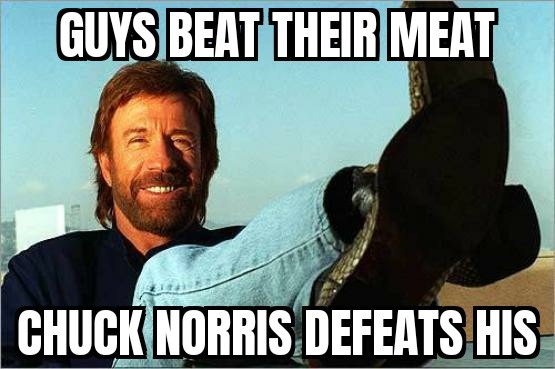 Chuck Norris defeats his - meme