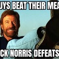 Chuck Norris defeats his