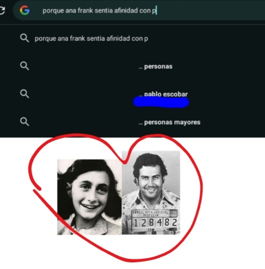 Pablo Escobar x ana frank - meme