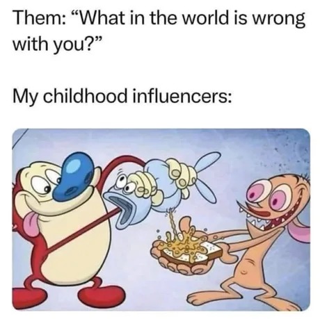 Childhood influencers - meme