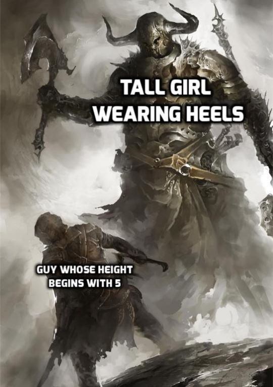 My height starts with a 5 - meme