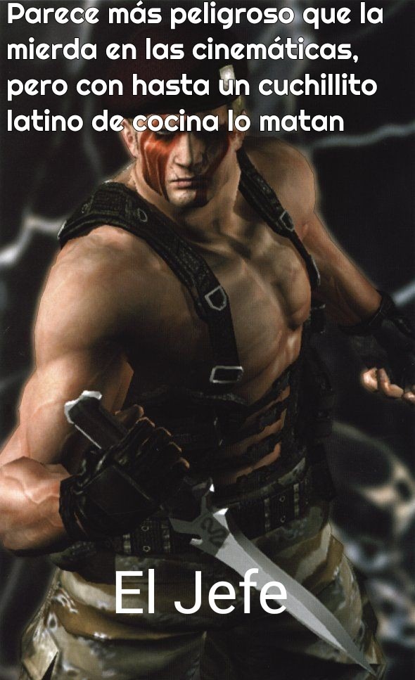 Contexto por las dudas: se llama Jack Krauser y es el penúltimo Jefe de Resident Evil 4 - meme