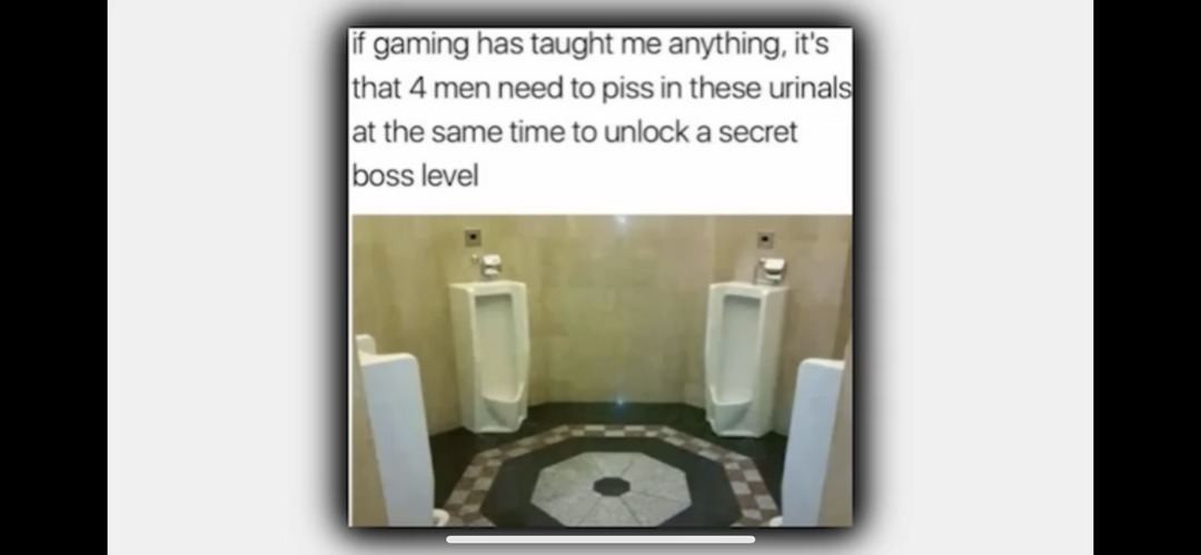 Gamers bathroom - meme