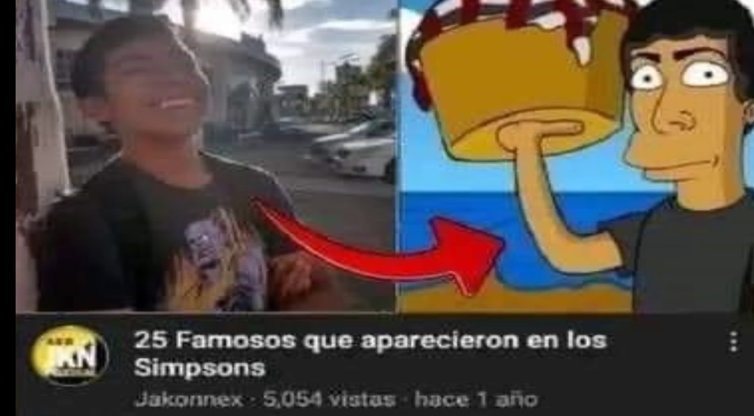 25 Famosos que aparecieron en los Simpsons - meme