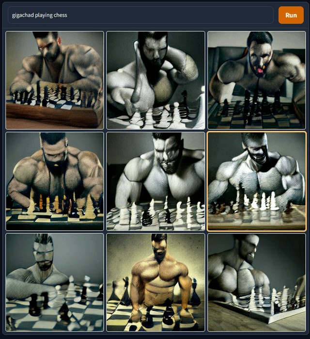Gigachad playing chess with AI - meme