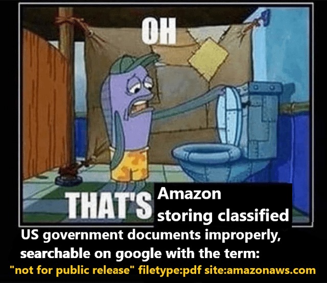 Amazon storing classified - meme