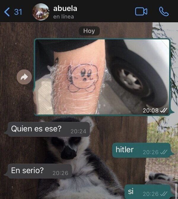 Mi abuela descubriendo quién fue Hitler por WhatsApp - meme