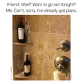 shower wine