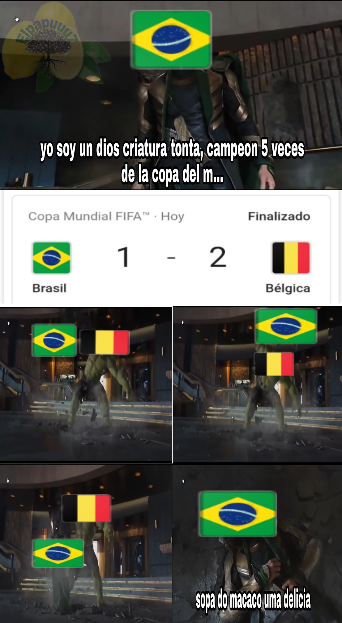 Jugo mejor Brasil pero los contragolpes de Belgica eran letales - meme
