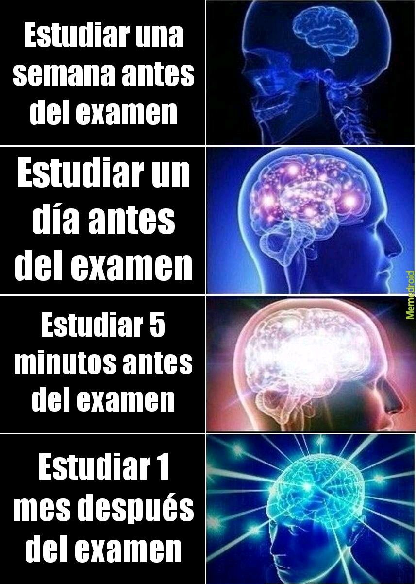 Los exámenes - meme