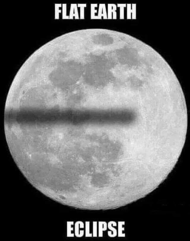 flat earth eclipse