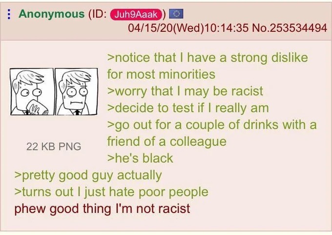 elitist, not racist - meme