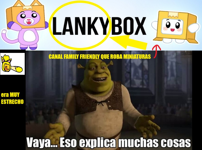 Lankybox se puede traducir además de larguirucho, VAGo. como estos generadores de cringe copiando miniaturas - meme