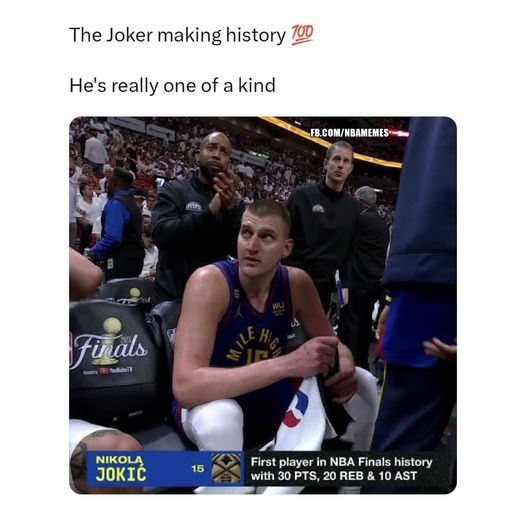 Nikola Jokic making history - meme