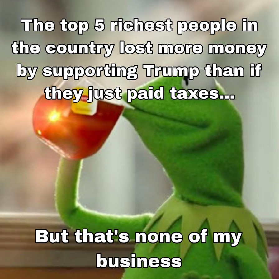 Billionaires when taxes come up in the group chat - meme