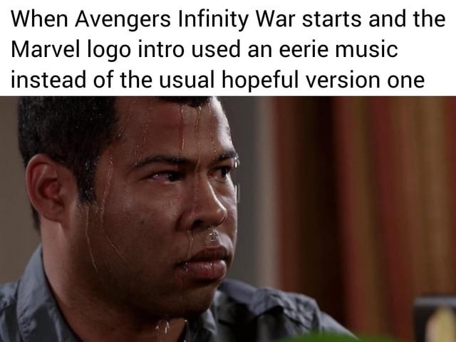 Infinity War logo gave me PTSD before the movie started - meme