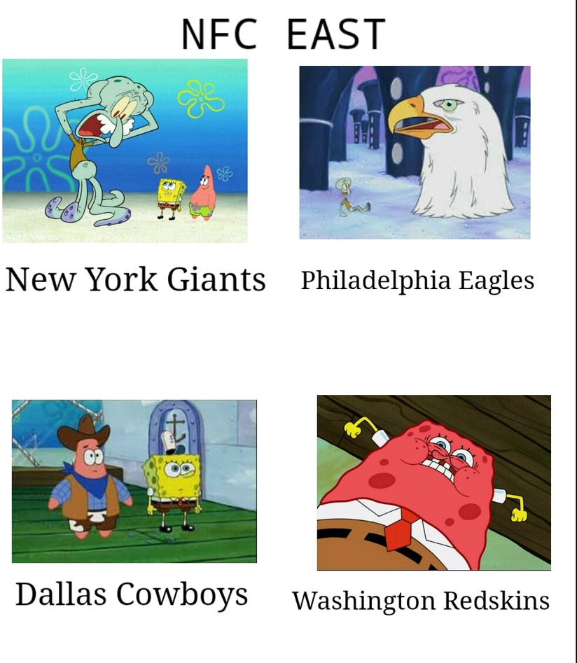 American Football: Spongebob edition - meme
