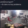 Llevando mi proteína al gym