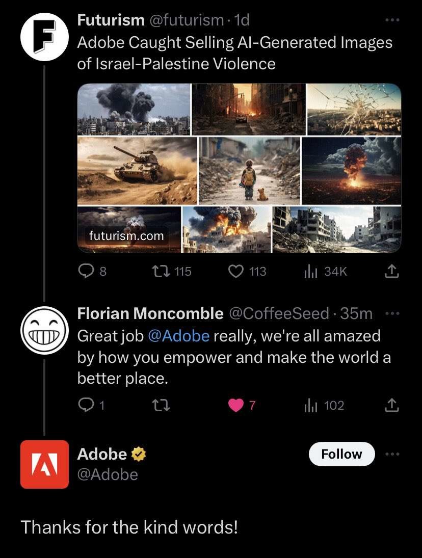 You should pirate Adobe products. It's always morally correct. - meme