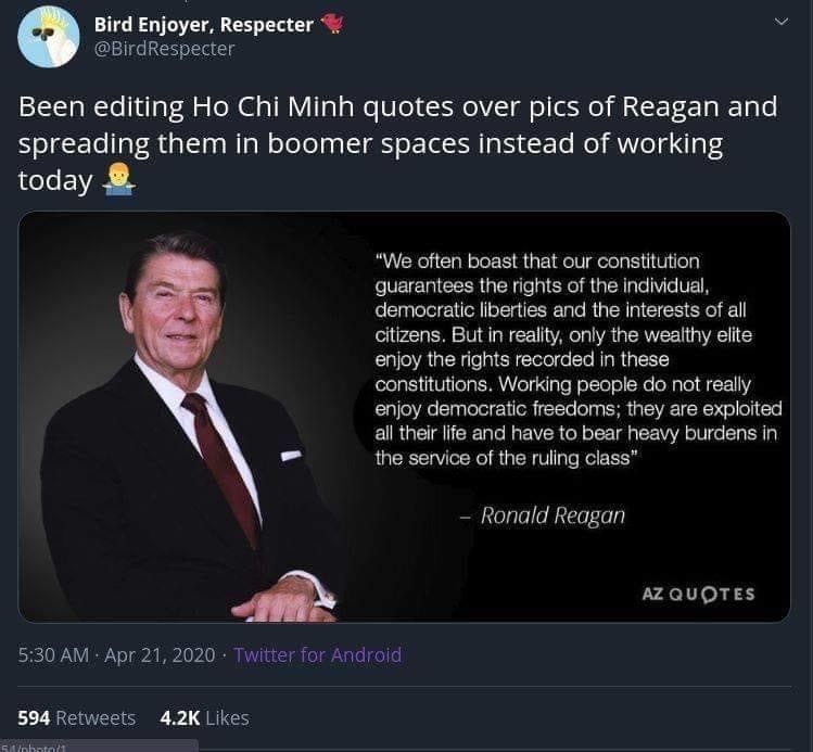 comrad Reagan - meme