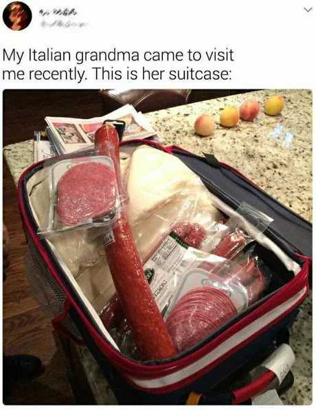 She's keeping the salami for herself - meme
