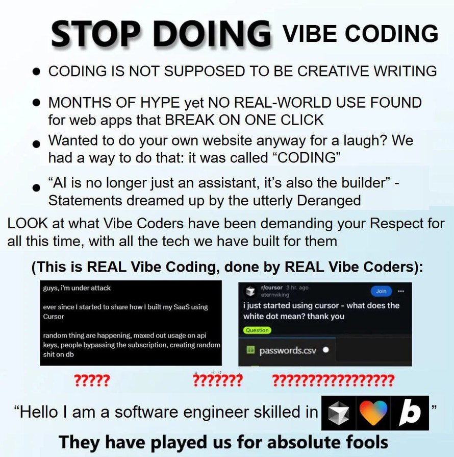 we all hate vibe coding - meme