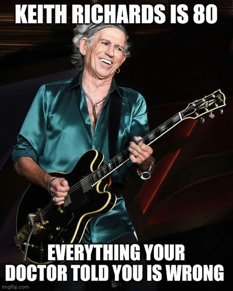 Happy 80th birthday to Keith Richards with this Keith Richards meme
