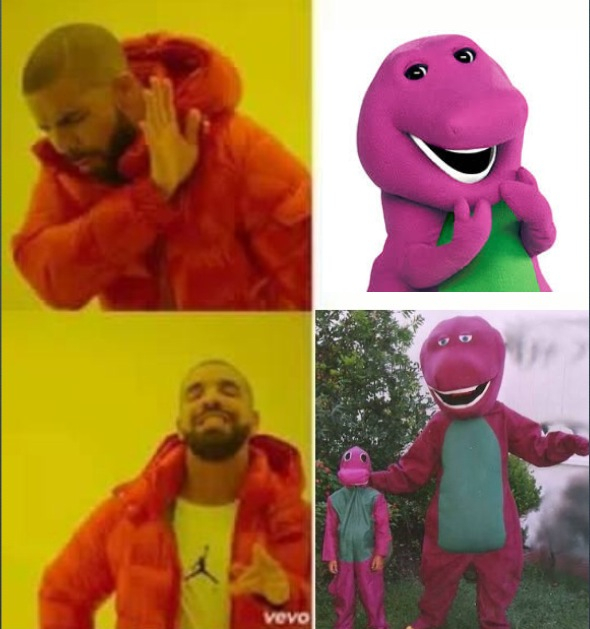Barney el drogosaurio - meme