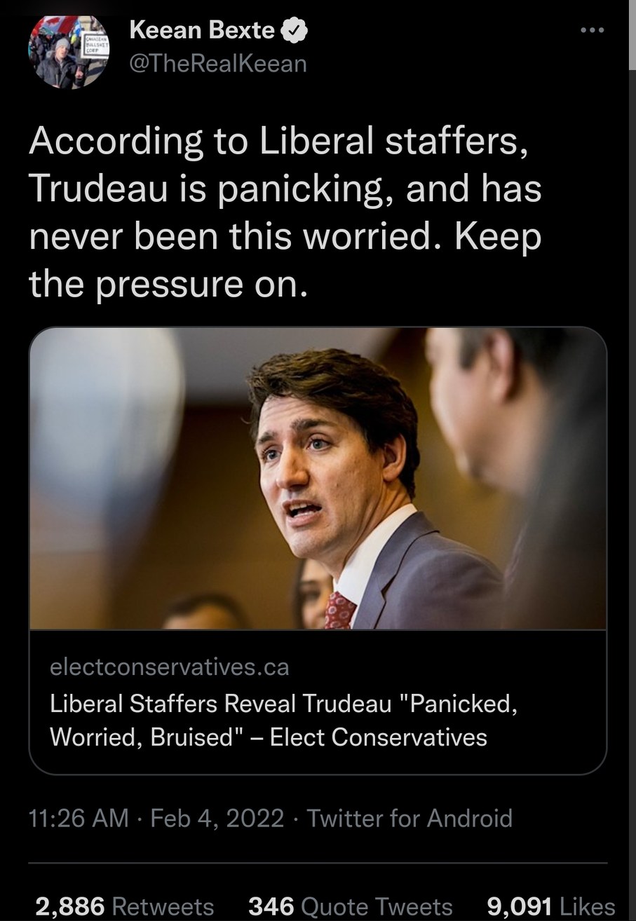 According to Liberal staffers, Trudeau is panicking, and has never been this worried. Keep the pressure on. - meme