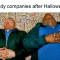 Candy companies after Halloween