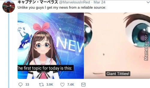 Kizuna AI news - meme