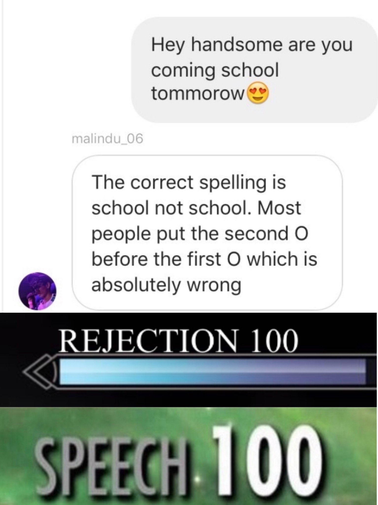 Rejection 100 - meme