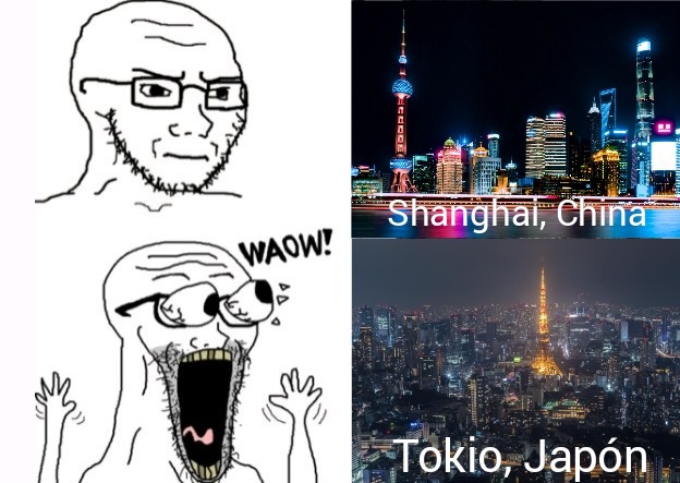 Shanghai es mas bonito - meme