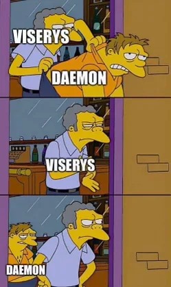 Viserys and Daemon during House of the Dragon first 5 episodes - meme