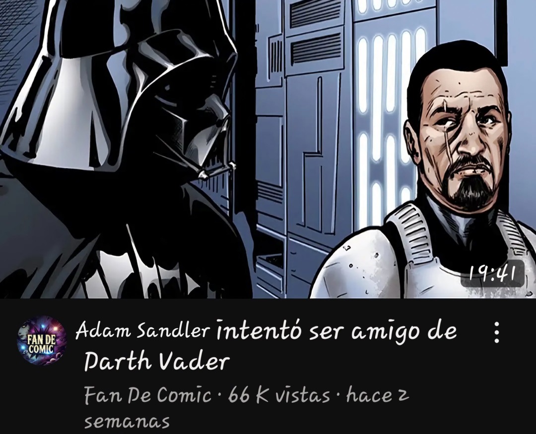 Adam Sandler intentó ser amigo de Darth Vader - meme