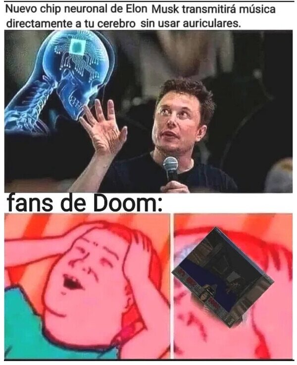 Doom con Neuralink - meme