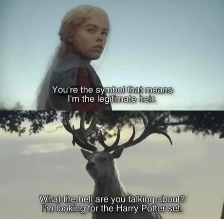 Rhaenyra in episode 3 of House of the Dragon - meme