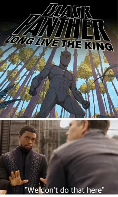 Long live the king. Black panther dark humor meme